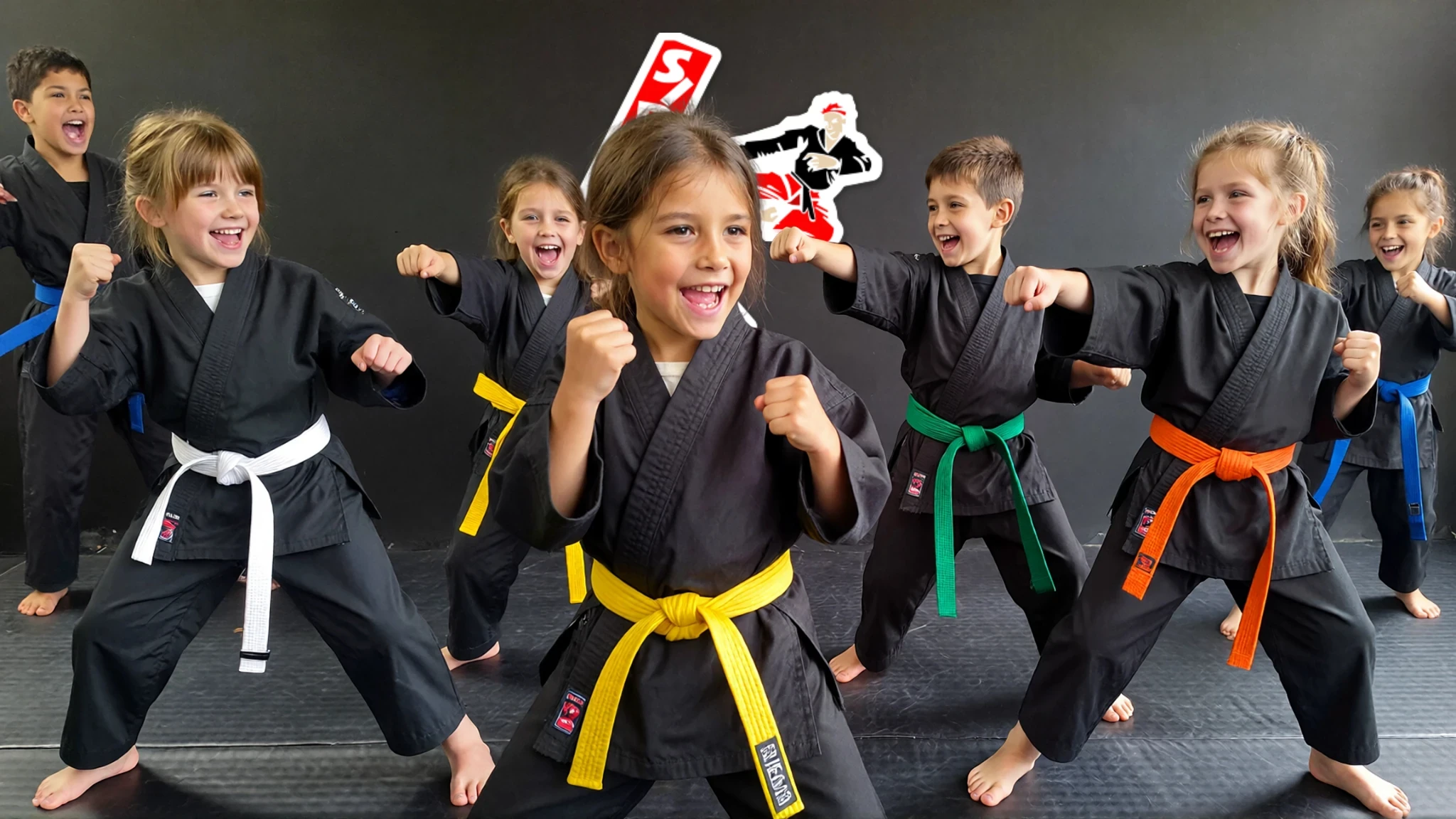 Students training at Side Kicks Karate