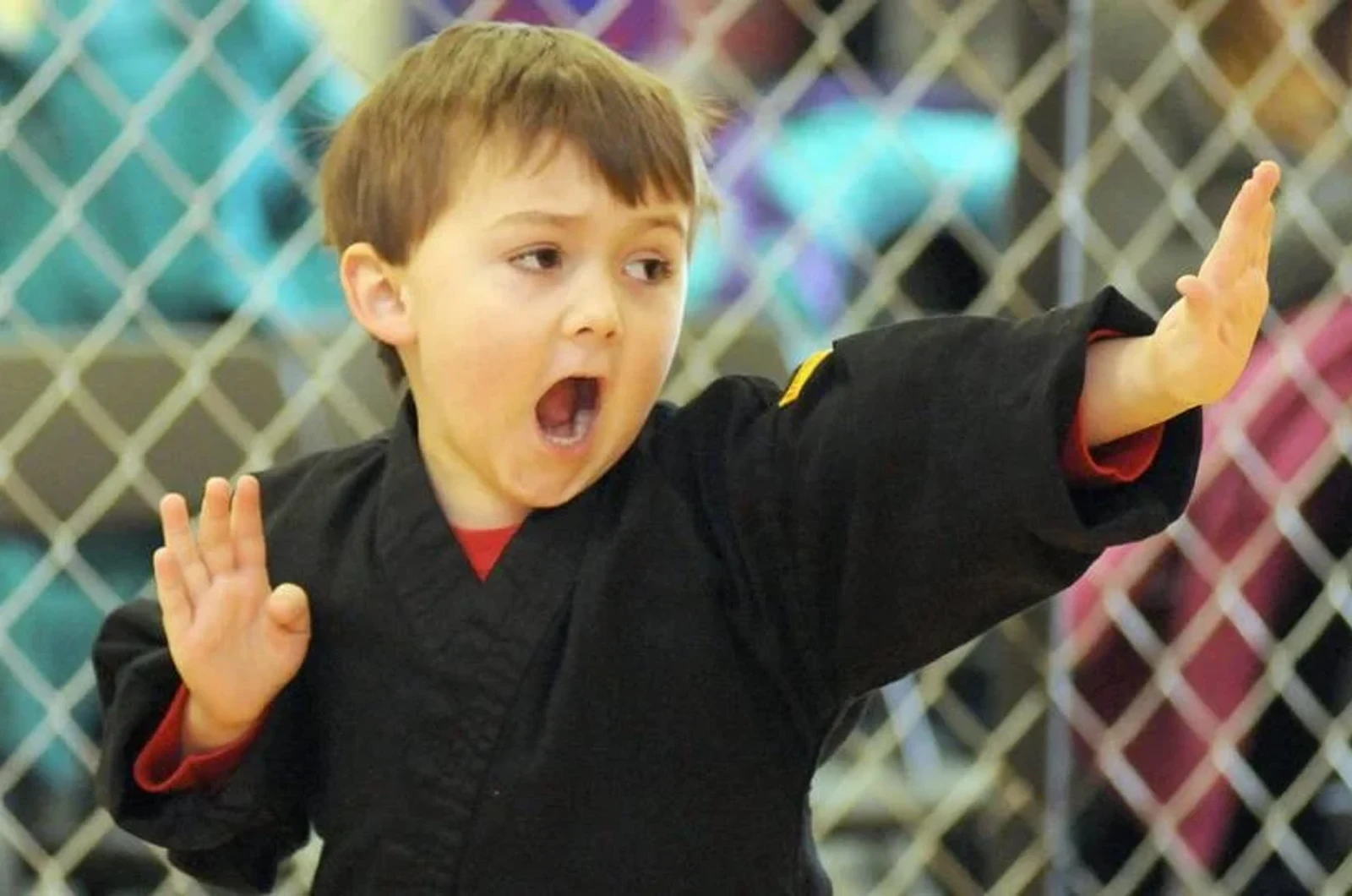 Junior martial arts class at Side Kicks Karate