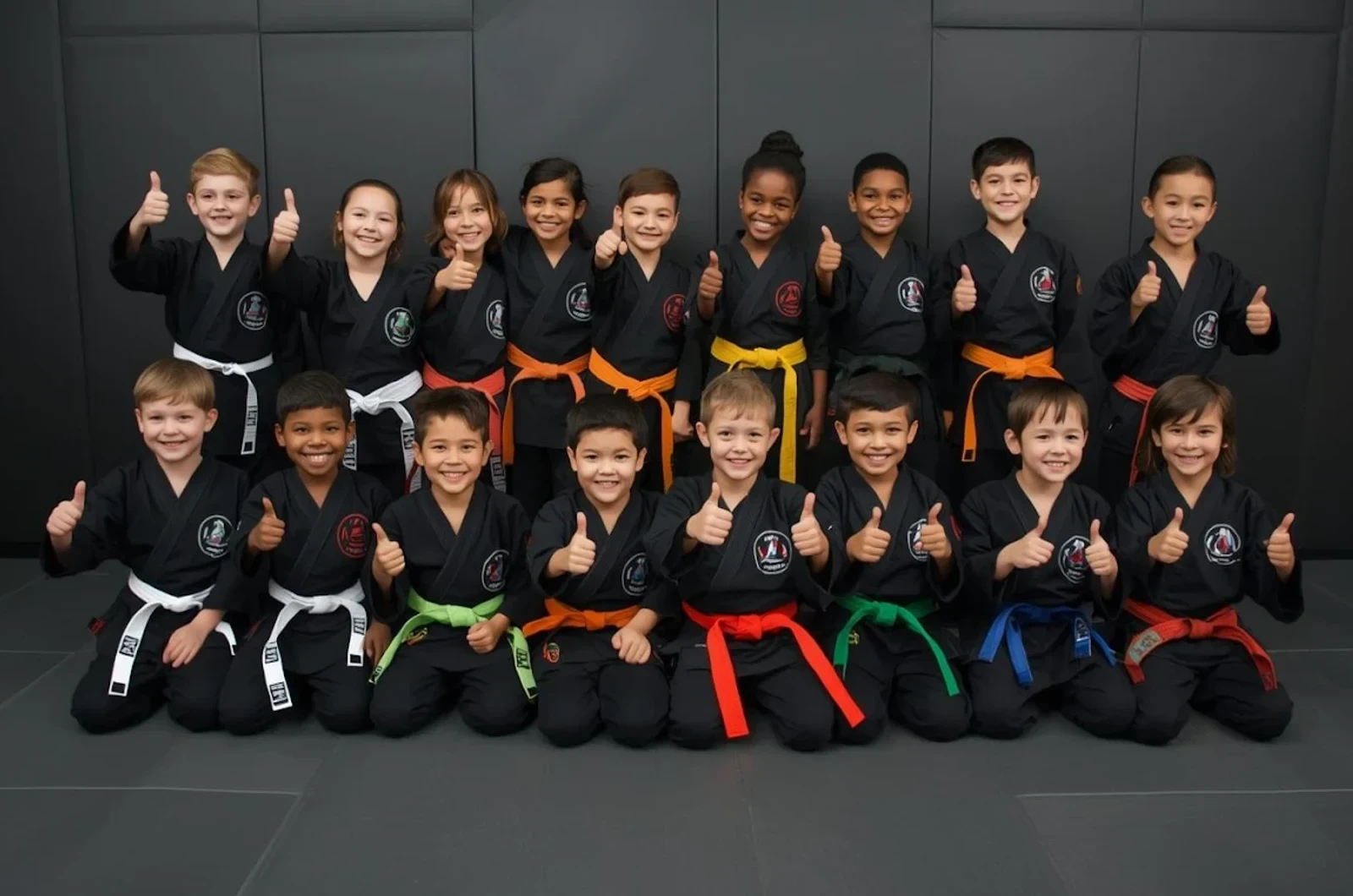 Kids learning patience through martial arts